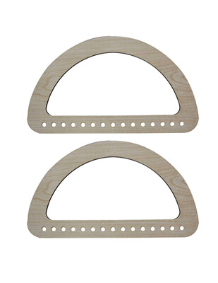  - Ahşap Çanta Sapları, Çanta Kulpları - 23 x 13 cm - KTU25T