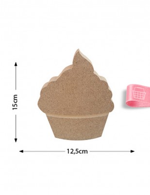  - Ahşap Cupcake Figürü - Kalınlık 18 mm - KF13T