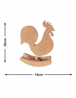  - Ahşap Horoz Figürü - Kalınlık 18 mm - KF41T