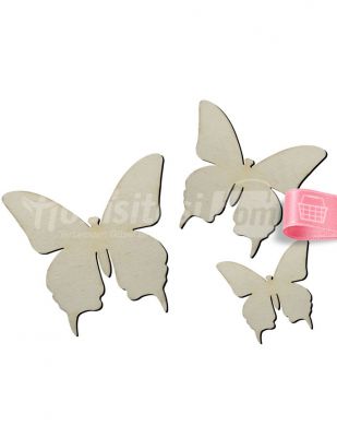 Ahşap Kelebekler Figürü - 4 x 6 x 8 cm - KO63T