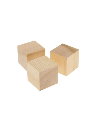 Ahşap Küp - 20 x 20 mm - 20 Adet
