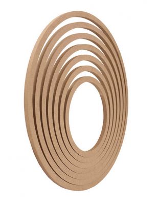 Ahşap Makrome Halkası - 7 Adet - KD61T