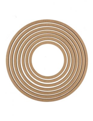 Ahşap Makrome Halkası - 7 Adet - KD61T