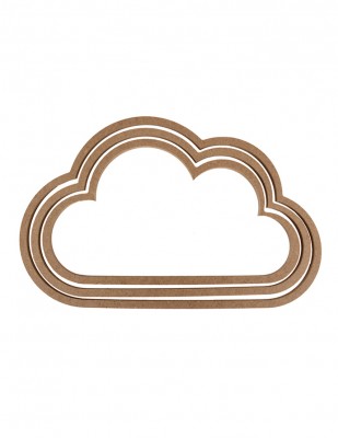  - Ahşap Makrome Kasnağı - Bulut - KD72T