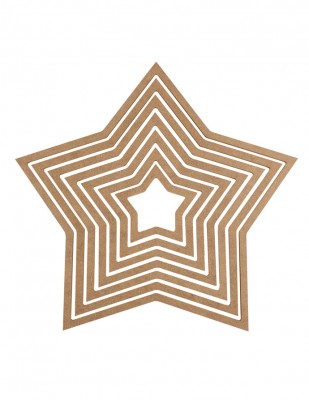  - Ahşap Makrome Kasnağı - Yıldız - KD68T