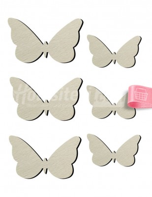  - Ahşap Mini Kelebekler Figürleri - 1 cm - KO73T