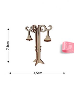 Ahşap Minyatür - Sokak Lambası - KMY34T