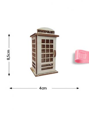 Ahşap Minyatür - Telefon Kulübesi - KMY33T