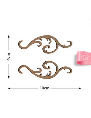 Ahşap Motif - 2 li Set - KMT4T