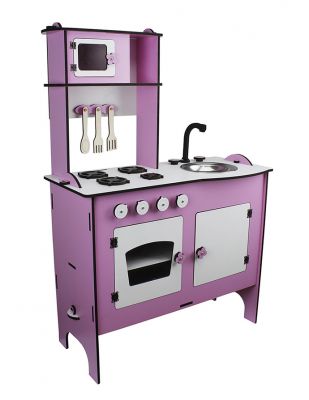 Ahşap Oyuncak - Mutfak - Pembe - KCG34T