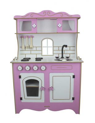 Ahşap Oyuncak - Mutfak - Pembe - KCG39T