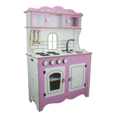 Ahşap Oyuncak - Mutfak - Pembe - KCG39T