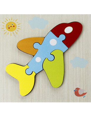  - Ahşap Puzzle - Uçak - T5004