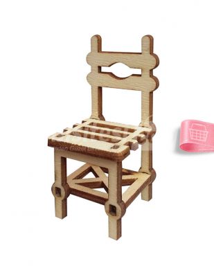 Ahşap Sandalye - 3 x 6 cm - KMY3T