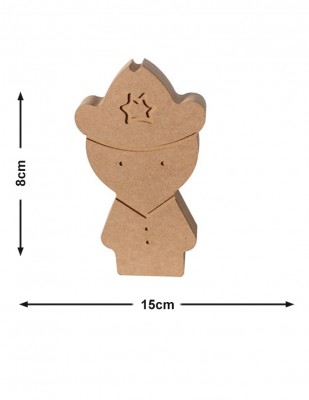  - Ahşap Şerif Biblo - Kalınlık 18 mm - KF56T