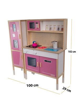  - Ahşap Mutfak - Pembe - T1039 (1)