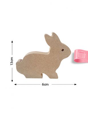 Ahşap Tavşan Figürü - Kalınlık 18 mm - KF16T