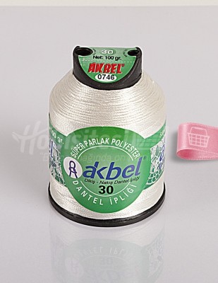 AKBEL - Akbel Dantel İpliği - No:30 - 100gr - Renk 746