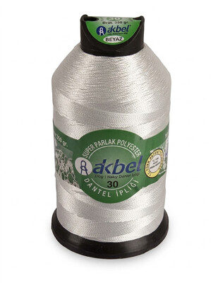AKBEL - Akbel Dantel İpliği - No:30 - 350gr - Beyaz
