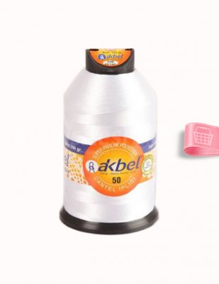 AKBEL - Akbel Dantel İpliği - No:50 - 100gr - Kar Beyaz