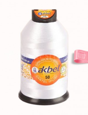 AKBEL - Akbel Dantel İpliği - No:50 - 350 gr - Kar Beyaz