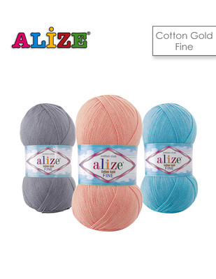 Alize Cotton Gold Fine Baby El Örgü İplikleri - Thumbnail