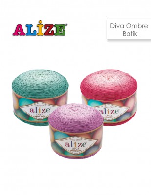 ALİZE - Alize Diva Ombre Batik El Örgü İplikleri