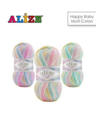 ALİZE - Alize Happy Baby New Multi Colors El Örgü İplikleri