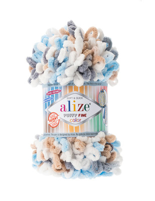 Alize Puffy Fine Color El Örgü İplikleri - Thumbnail