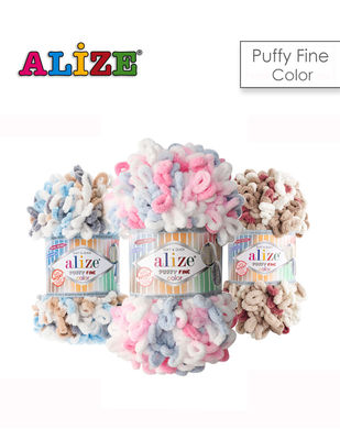 Alize Puffy Fine Color El Örgü İplikleri