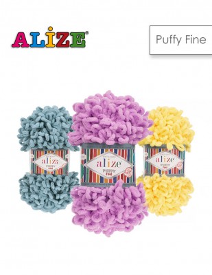 Alize Puffy Fine Hand Knitting Yarns - Thumbnail