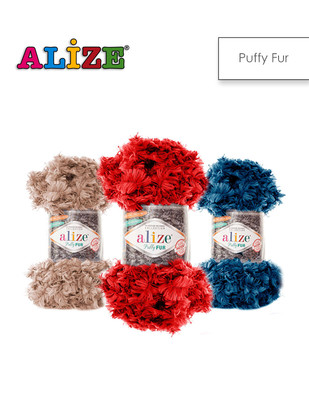 Alize Puffy Fur El Örgü İplikleri - Thumbnail