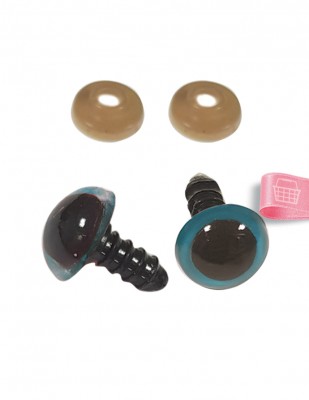 Amigurumi Vidalı Göz - 12 mm - 4 Çift Paket - Thumbnail