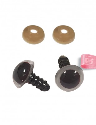 Amigurumi Vidalı Göz - 12 mm - 4 Çift Paket - Thumbnail