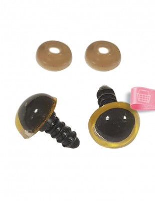 Amigurumi Vidalı Göz - 14 mm - 4 Çift Paket - Thumbnail