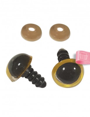 Amigurumi Vidalı Göz - 16 mm - 4 Çift Paket - Thumbnail