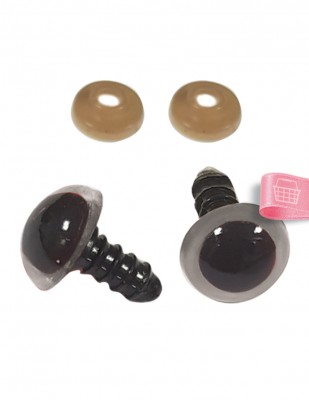 Amigurumi Vidalı Göz - 16 mm - 4 Çift Paket - Thumbnail