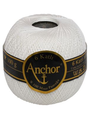 Anchor 26/6 Ağ İpliği - 100 gr - Beyaz