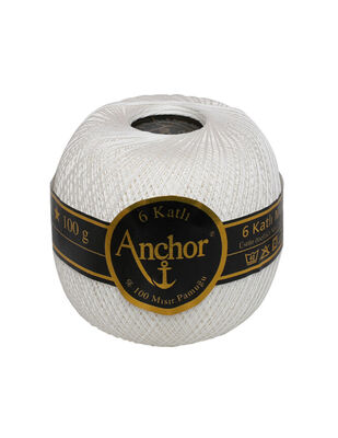 Anchor 26/6 Ağ İpliği - 100 gr - Beyaz