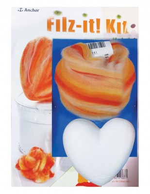 ANCHOR - Anchor Filz-it Keçe Kiti - Kalp, Çap 14 cm