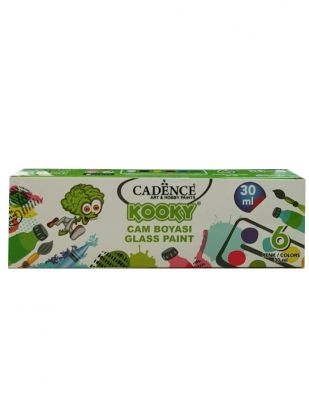 Cadence Kooky Cam Boya Seti - 6 Farklı Renk - 30 ml
