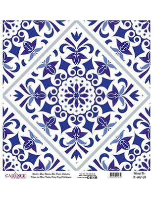 Cadence Pirinç Kağıdı - Dünyanın Mavi Tonları - 30 x 30 cm - K047