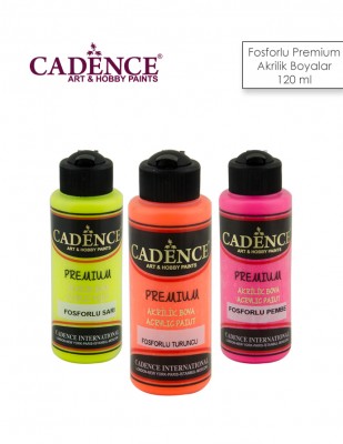 Cadence Fosforlu Premium Akrilik Boyalar - 120 ml - Thumbnail