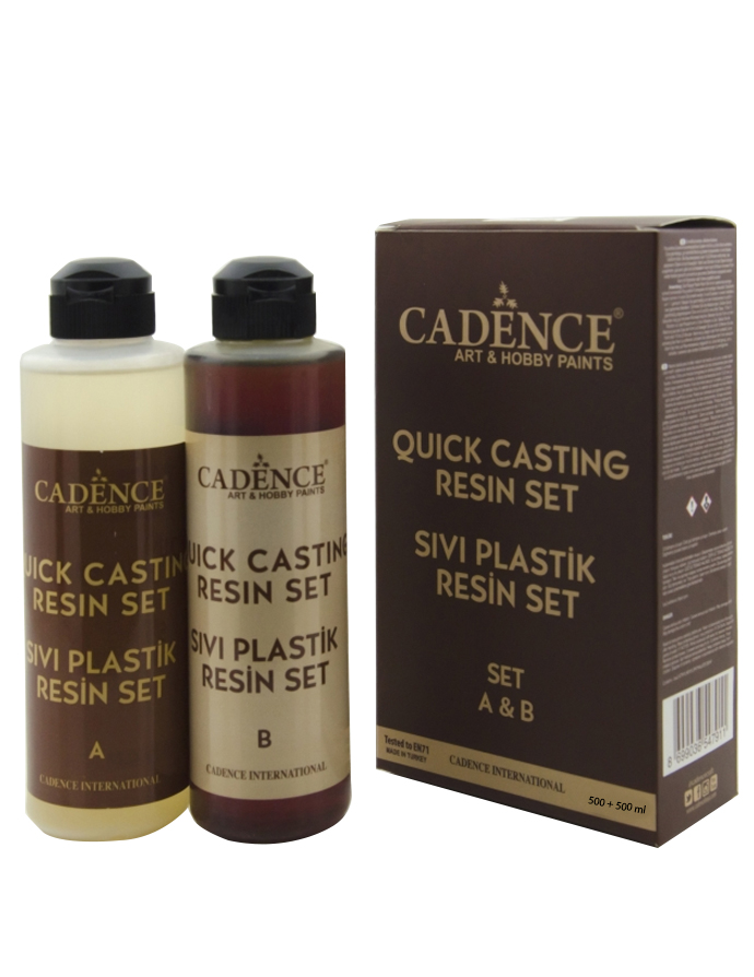 Cadence Sıvı Plastik Resin, Reçine Seti - 500 + 500 ml REÇİNELER