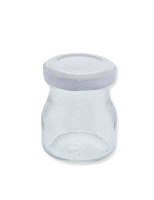 Kapaklı Cam Kavanoz - Tombik - 6 x 4,5 cm