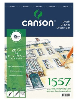 CANSON - Canson 1557 Drawing, Desen Çizim Defteri - A4, 20 Yaprak