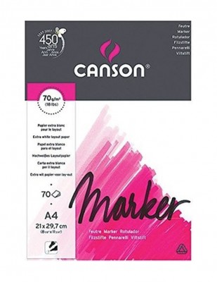 CANSON - Canson Marker Extra White Layout Paper, A4 - 70 gr - 70 Yaprak