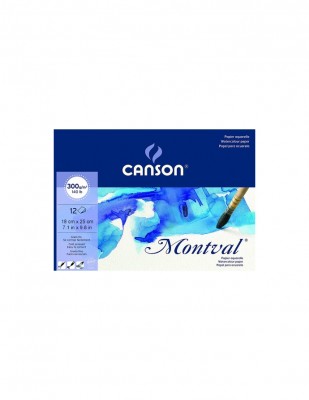 CANSON - Canson Montval Watercolour Paper, Suluboya Defteri, 18 x 25 cm - 300 gr - 12 Yaprak