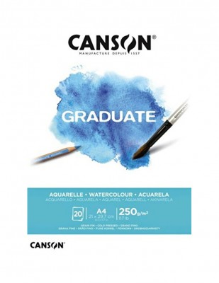 CANSON - Canson Graduate Suluboya Blok, A4 - 250 gr - 20 Yaprak