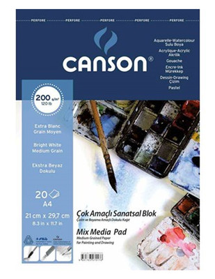 CANSON - Canson Çok Amaçlı Sanatsal Blok - A4
